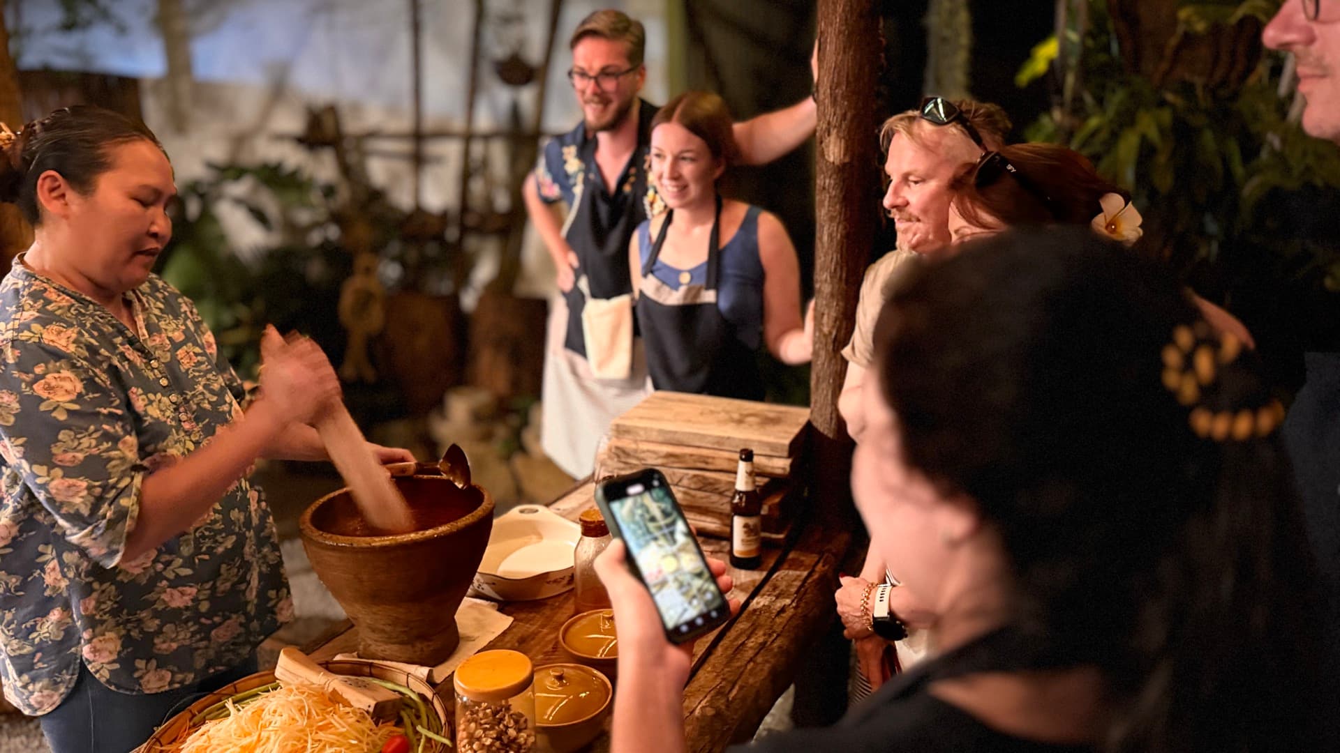 Jungle Kitchen's open-air cooking school in the hills near Fisherman's Village, Bophut, Koh Samui