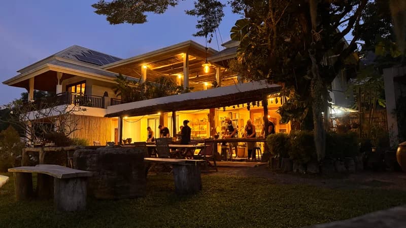 Jungle Kitchen's open-air cooking school and organic garden near Fisherman's Village, Koh Samui