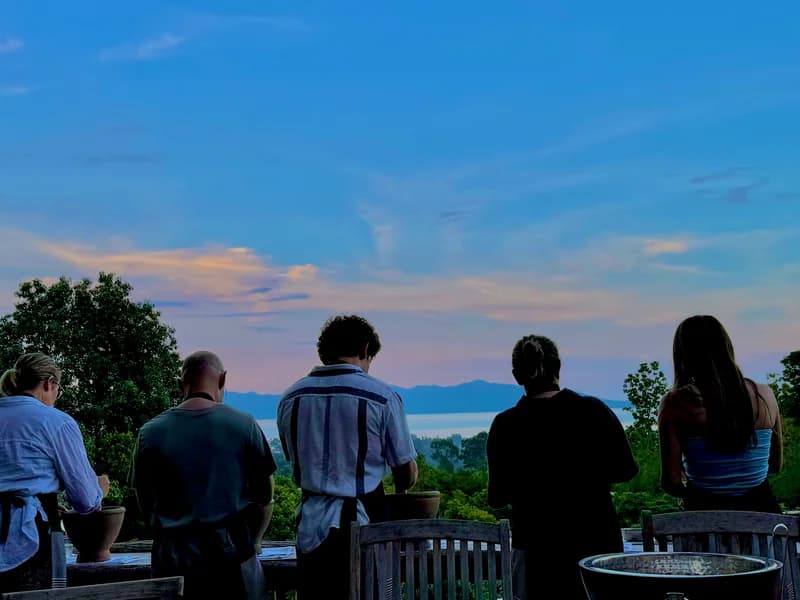 Jungle Kitchen's open-air cooking school and organic garden near Fisherman's Village, Koh Samui
