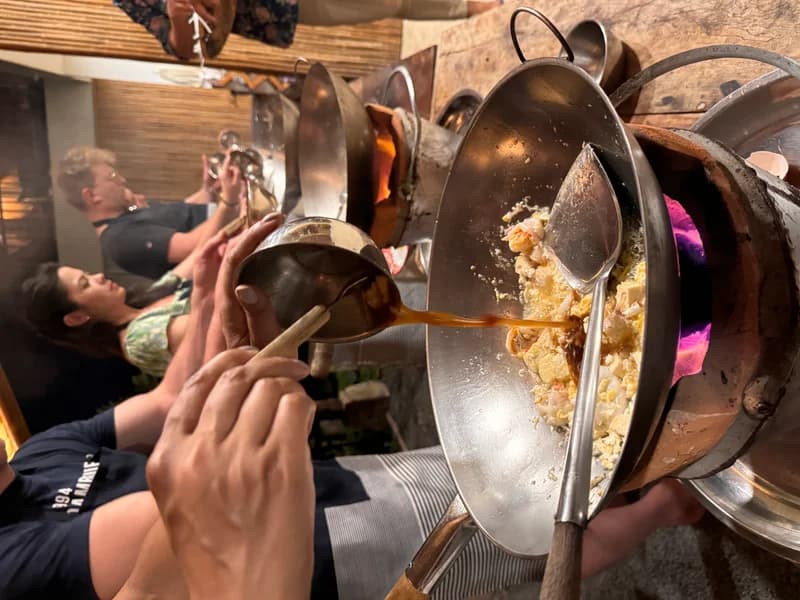 Thai dish cooked by guests at Jungle Kitchen's cooking class in Bophut, Koh Samui